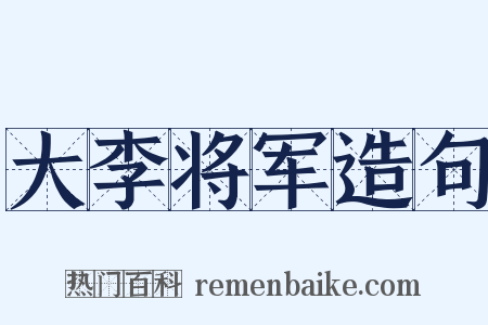 大李将军造句是什么意思的图片